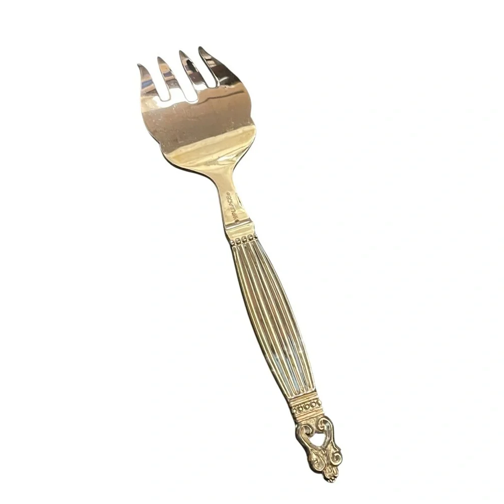 Wallace Silver Plate Serving Fork and Slotted Spoon Set